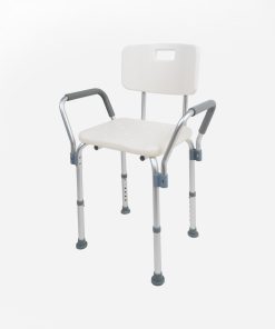 Silla de ducha con respaldo y asideros